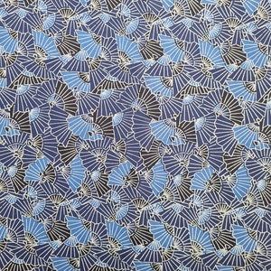 Japanese Aizomeshi Origami Paper Washi/Chiyogami Fans Indigo Dyed image 3