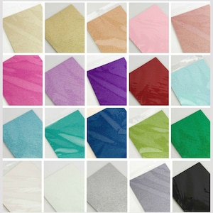 Carte scintillante A4 - 250 g/m² - Papier cartonné coloré faiblement / résistant - 33 couleurs plus arc-en-ciel