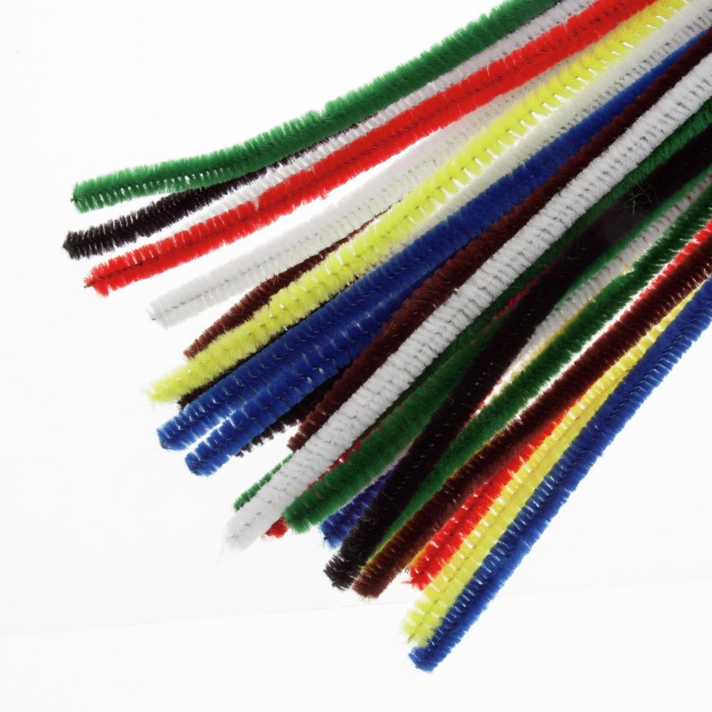 Gold Tinsel Chenille Sticks Pipe Cleaners 6mm x 30cm Trimits Crafts Pack of 20
