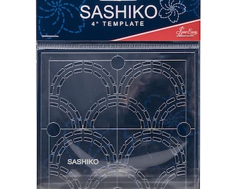 Sew Easy Sashiko 4" Template - Seigaiha - Waves - Japanese Embroidery - ERS.003