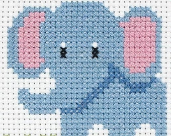 Elephant - Anchor Counted Cross Stitch Kit - Children / Beginners Cross Stitch Kit - 1st Kit