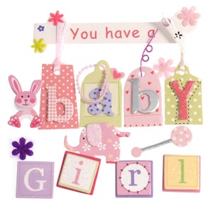 Baby Girl Card Plakboek Zelfklevende Versieringen Craft Voor Gelegenheden C2175