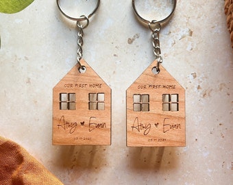 First Home Keyring, Our First Home Gift, First Home Keychain, Housewarming Gift, New House Gift, New Home Keyring, Personalised Keychain