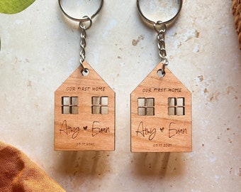 Llaveros a juego para tu primera casa: regalo personalizado para inauguración de la casa