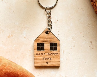 Home Sweet Home Keyring, Our First Home Gift, First Home Keychain, Housewarming Gift, New House Gift, New Home Keyring