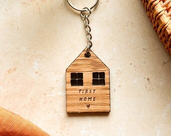 First Home Keyring, Our First Home Gift, First Home Keychain, Housewarming Gift, New House Gift, New Home Keyring