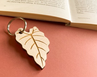 Alocasia Keyring, Elephant Ear Keychain, Alocasia Plant, Plant Lover Gift, Keychains For Women, Gift For Women