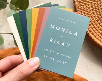 Minimalist Mini Save the Date Cards: Modern Wedding Invitations