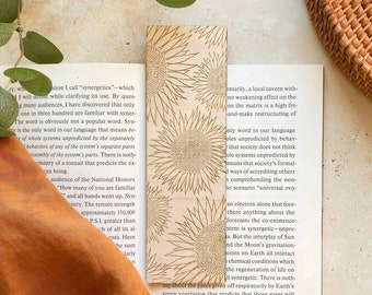 Sunflower, Wooden Bookmark, Wood Bookmark, Flower Bookmark, Book Lover Gift, Literary Gifts, Plant Bookmark, Planner Bookmark, Bookworm