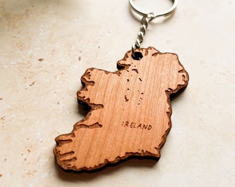 Irland Eire Go Deo Schlüsselanhänger, Irland Karte Schlüsselanhänger, Irland Geschenke, Irland Souvenir, Irische Hochzeit, Irland Für immer, personalisiertes Irisches Geschenk