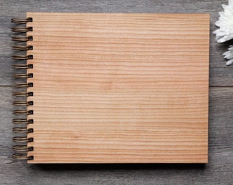 Blank Wooden Guest Book, Plain Scrapbook, Blank Scrapbook, Personalised Scrapbook, Personalised Wedding Guest Book, Personalised Memory Book