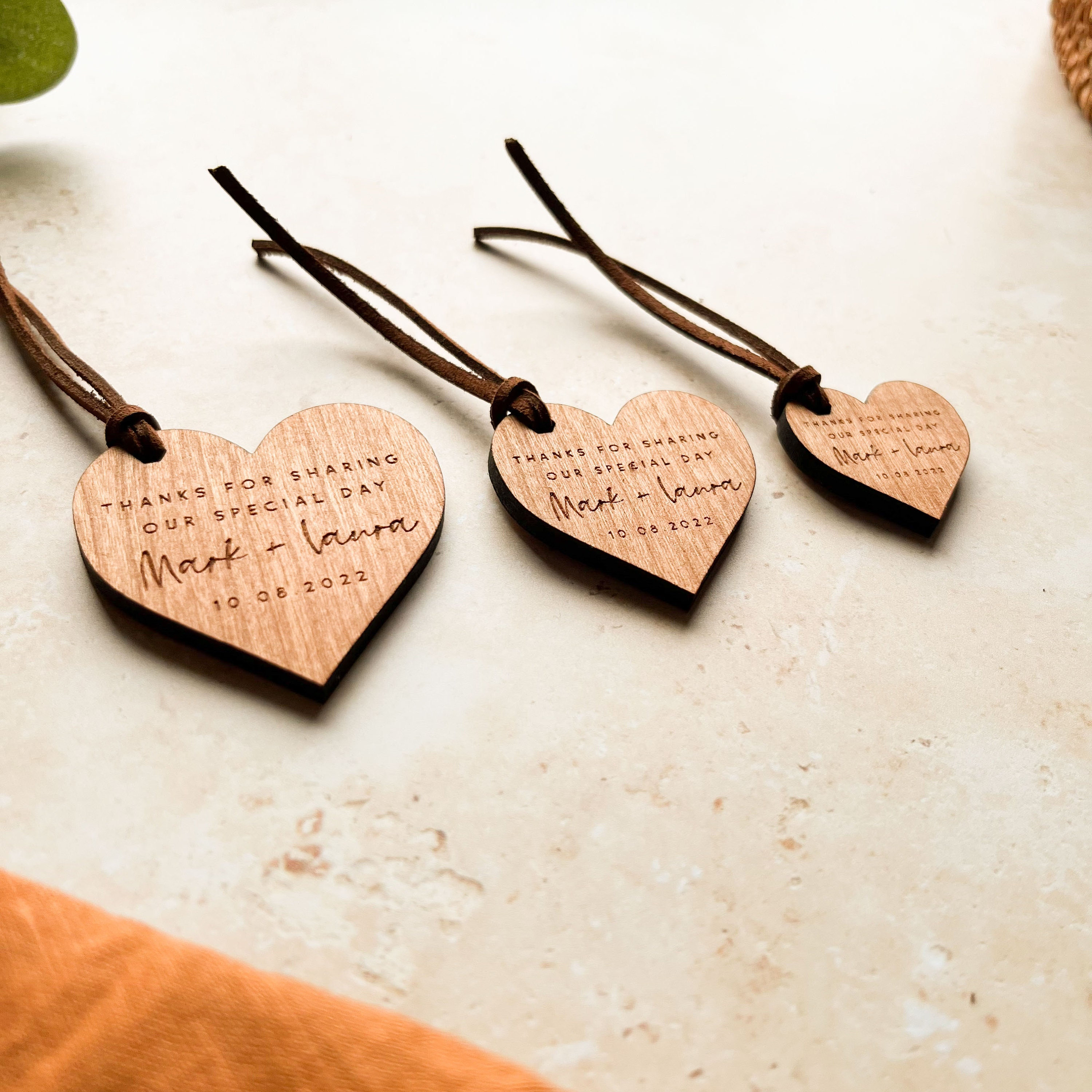 Personalized Wooden Thank You Tags