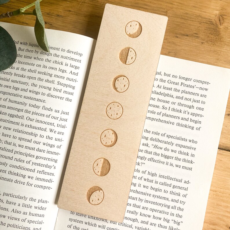 moon phases bookmark phases of the moon bookmark moon phase etsy