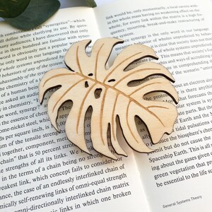 Monstera Leaf Coasters, Wooden Coasters, Drink Coasters, Mothers Day Gift, Valentines Gift For Her, Rustic Home Decor, Wood Coasters image 2