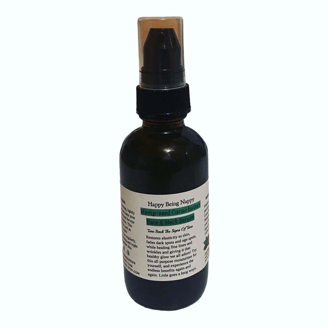 Hempseed & Cacao Butter Face Neck and Eye Serum 2oz. Etsy
