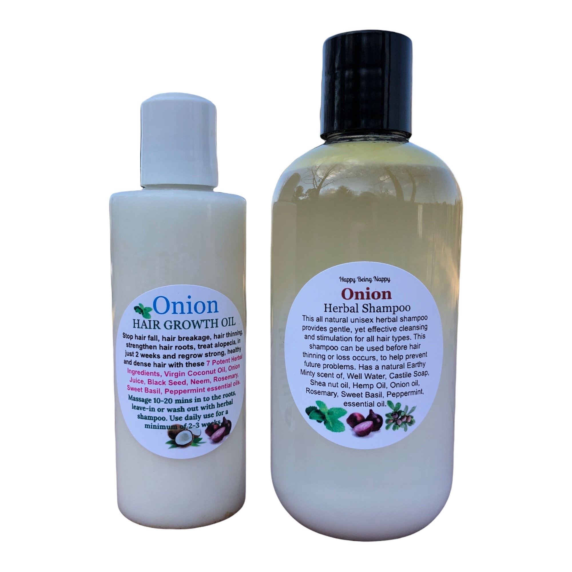 Onion Shampoo and Onion Coconut Oil with Essential Oils - Etsy