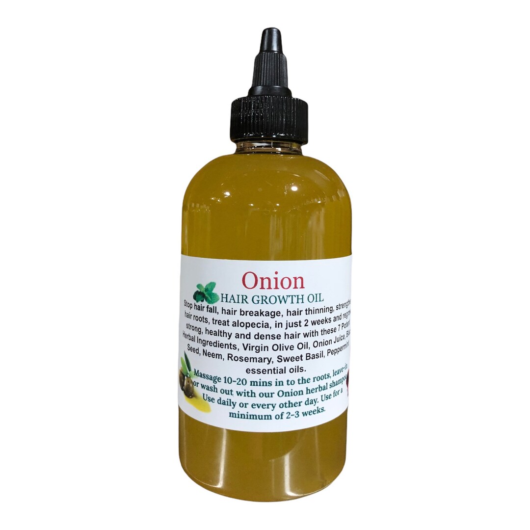Onion Hair Growth Oil 8 Oz. with Essential Oils Etsy