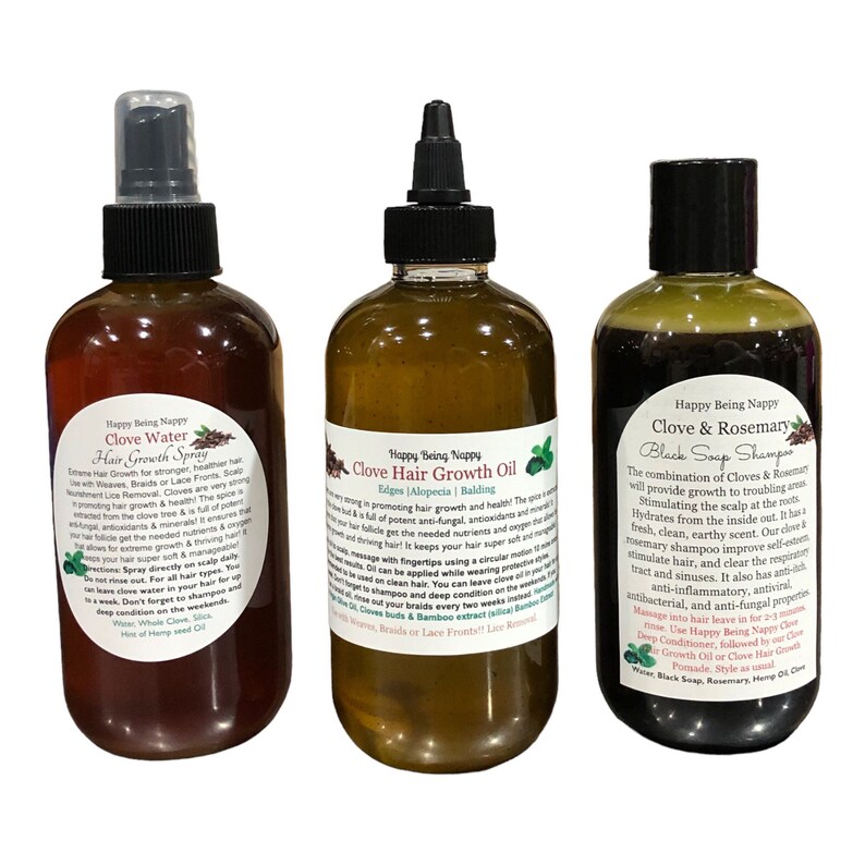 Clove & Rosemary Black Soap Shampoo Clove Water Hair Growth Etsy