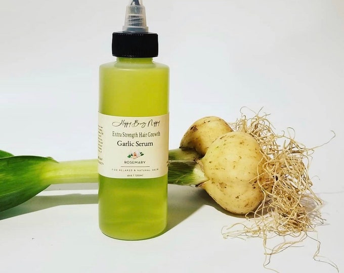 Extra Strength Garlic & Rosemary Hair Growth Serum 4oz Bottle