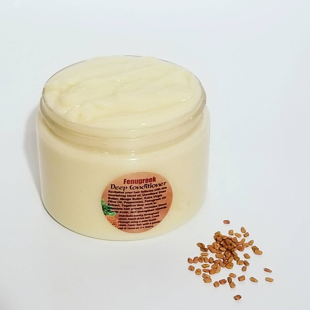 Organic Fenugreek Deep Conditioner Hair Growth 12oz. Jar Etsy
