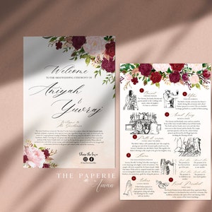 Sikh Wedding Program | Custom Wedding Program | Sikh Infographics | Sikh Ceremony | Anand Karaj