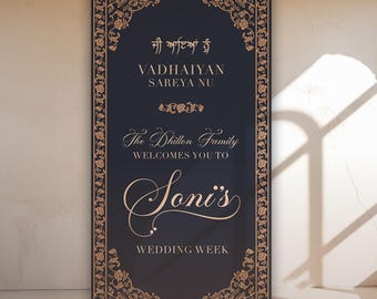 Large 3x6 Welcome Sign | Custom Wedding Welcome Sign | Foam Board, Vinyl or Fabric | Personalized Event Sign