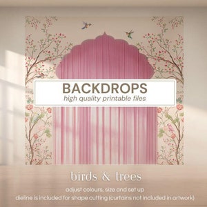 Wedding Back Drops | Indian Wedding Digital Backdrop | Decor Backdrop | Printable Backdrop | Size Customization Available