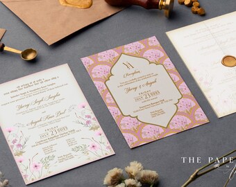 Scallop Indian Wedding Invitations | Indian | Sikh | Hindu | Islamic
