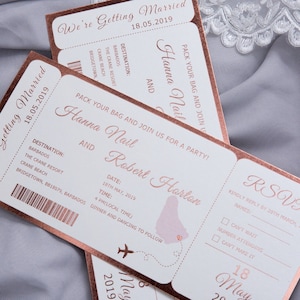 Suite Boarding Pass | Invitation de mariage indien, invitation carrée - DÉPÔT UNIQUEMENT