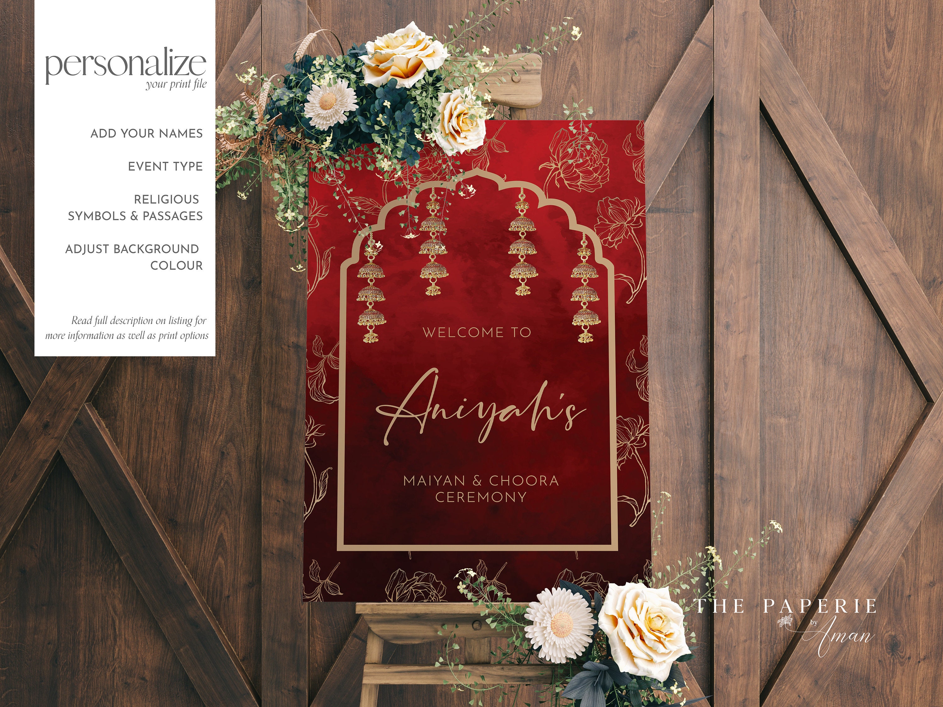 Buy Welcome Sign Digital File Customize Sangeet Mayian Online in India -  Etsy
