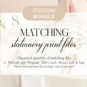 Matching Stationery Custom Bundle| Sangeet | Mayian | Jago Party | Reception Sign | Floral | Print Files