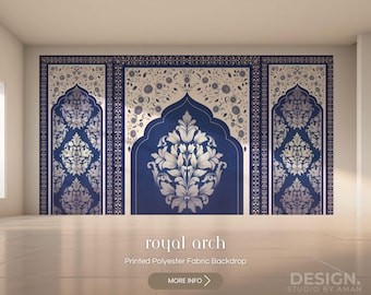 Indian Wedding Backdrop | Royal Arch Decor, Customizable Size (Printable)