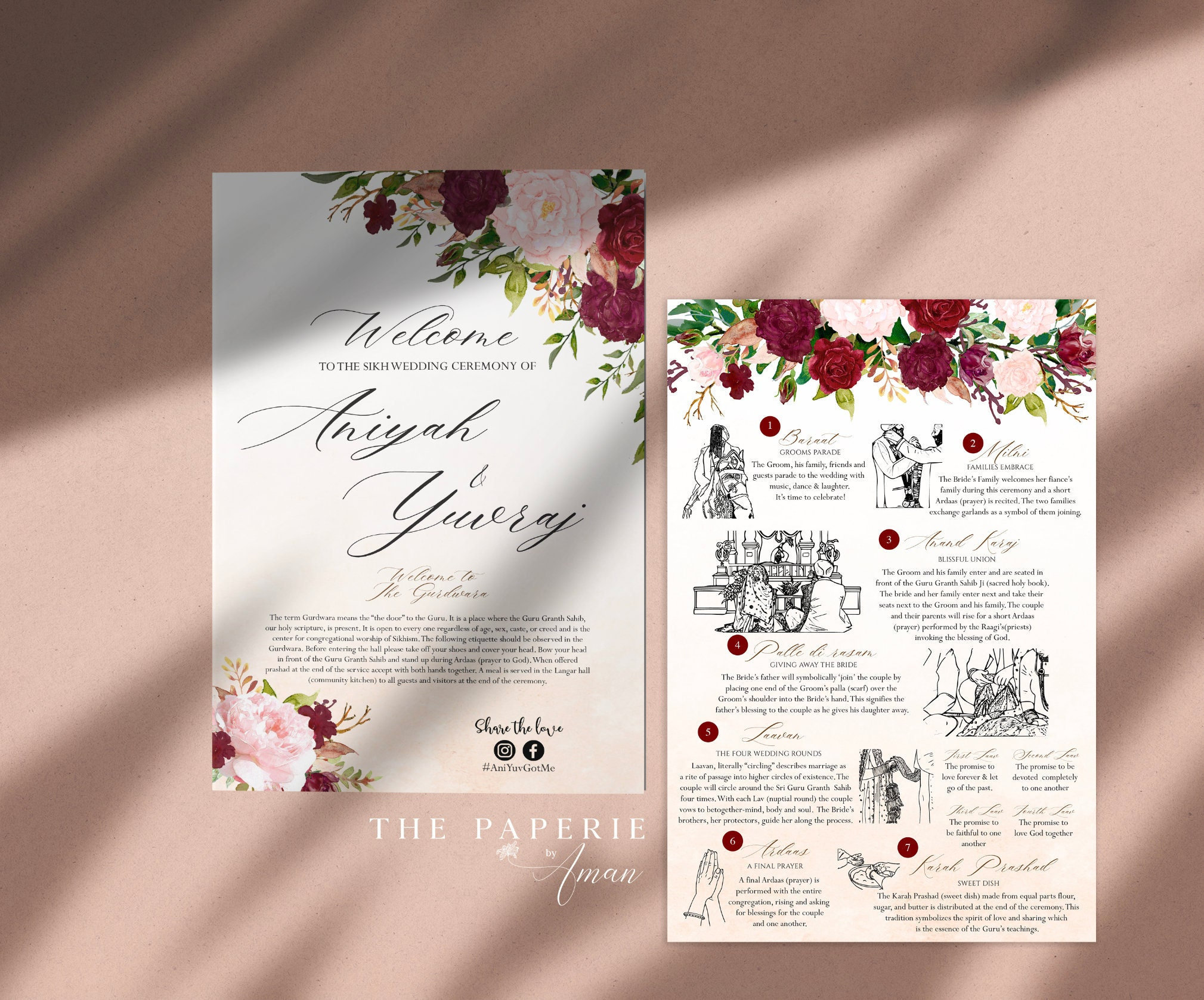Sikh Wedding Program