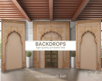 Wedding Back Drops | Indian Wedding Digital Backdrop | Decor Backdrop | Printable Backdrop | Size Customization Available | Meherangarh Fort