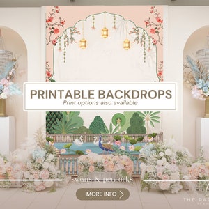 Wedding Back Drops | Indian Wedding Digital Backdrop | Decor Backdrop | Printable Backdrop | Size Customization Available