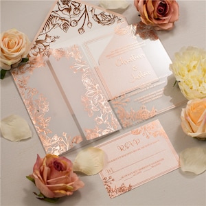 Suíte Vellum Gold | Convite de casamento indiano, convite quadrado - SOMENTE DEPÓSITO