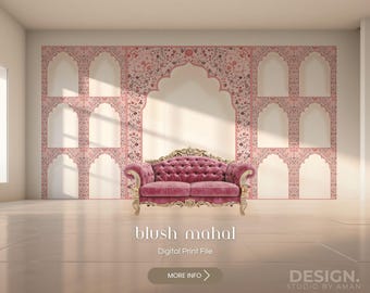 Mughal Arch Indian Wedding Digital Backdrop | Printable Decor File