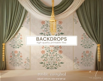 Wedding Back Drops | Indian Wedding Digital Backdrop | Decor Backdrop | Printable Backdrop | Size Customization Available