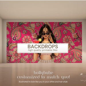 Wedding Back Drops | Indian Wedding Digital Backdrop | Decor Backdrop | Printable Backdrop | Size Customization Available