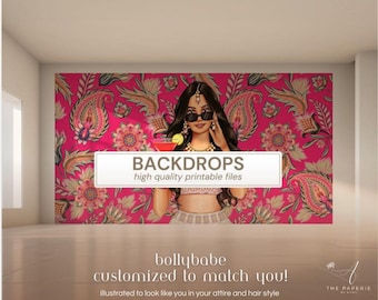 Wedding Back Drops | Indian Wedding Digital Backdrop | Decor Backdrop | Printable Backdrop | Size Customization Available