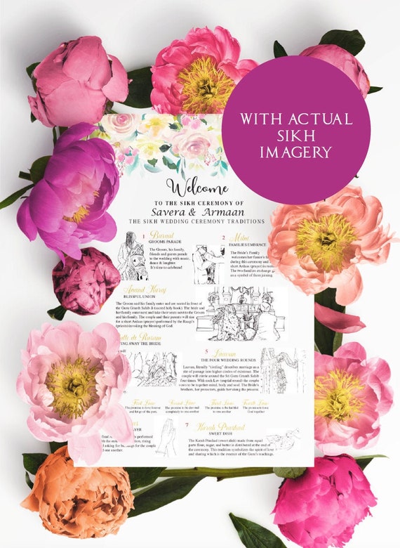 Instant Sikh Wedding Program Custom Wedding Program Sikh Etsy