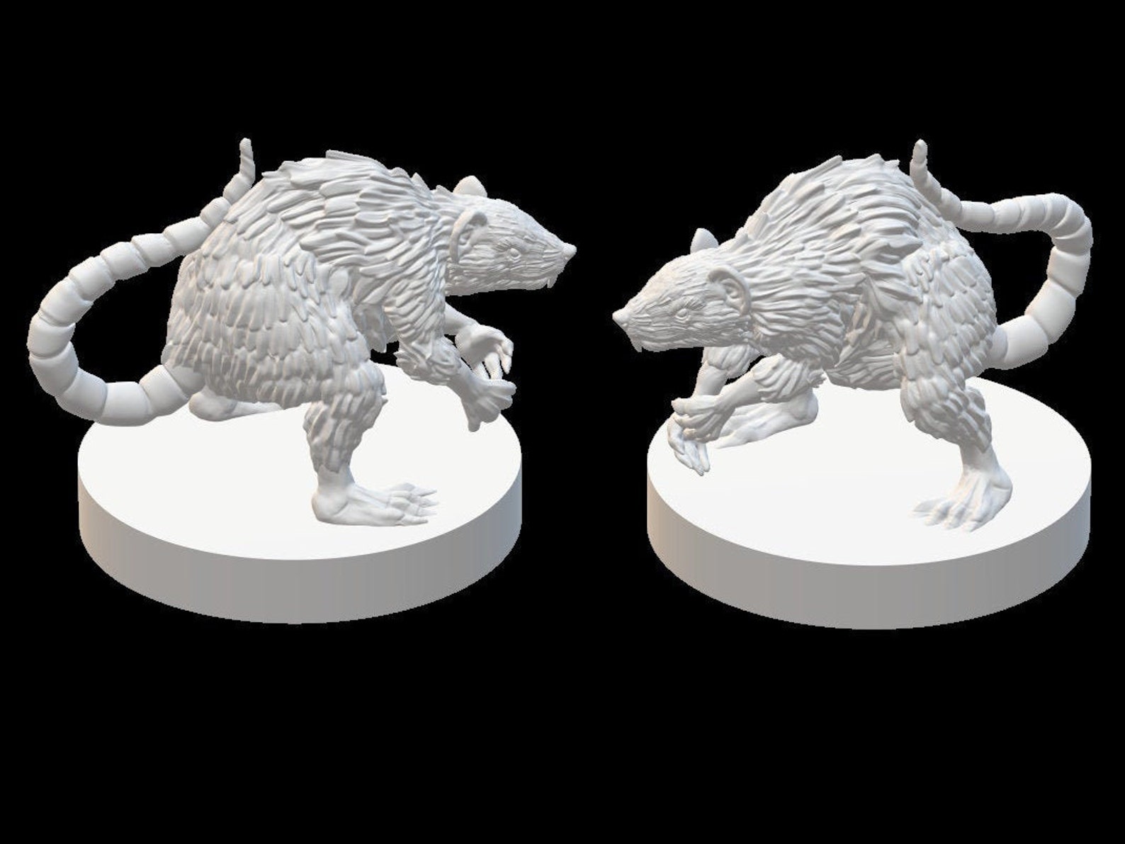 4 Pc Giant Rat Miniature Set D&amp;D 5e Rat Familiar Wild - Etsy Singapore