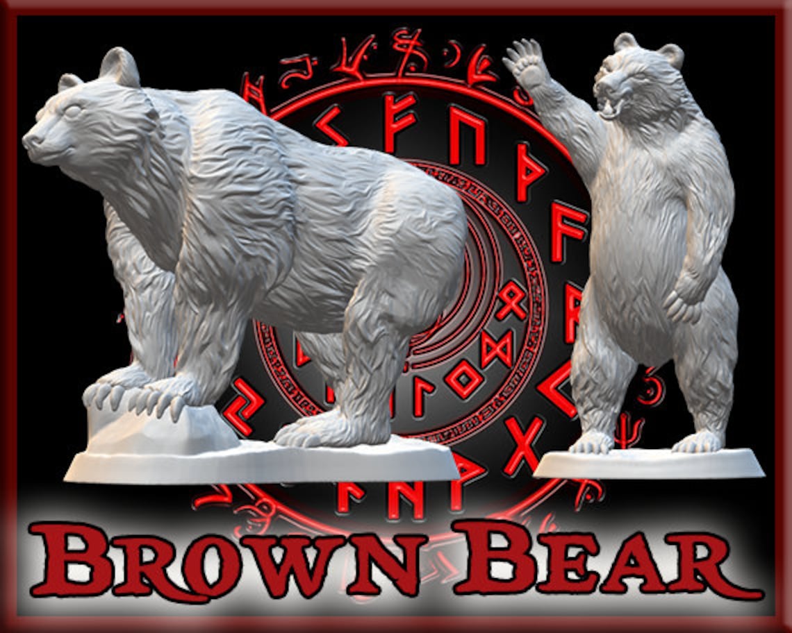 Brown Bear D&D 5e Beautiful Creatures Wargaming Etsy