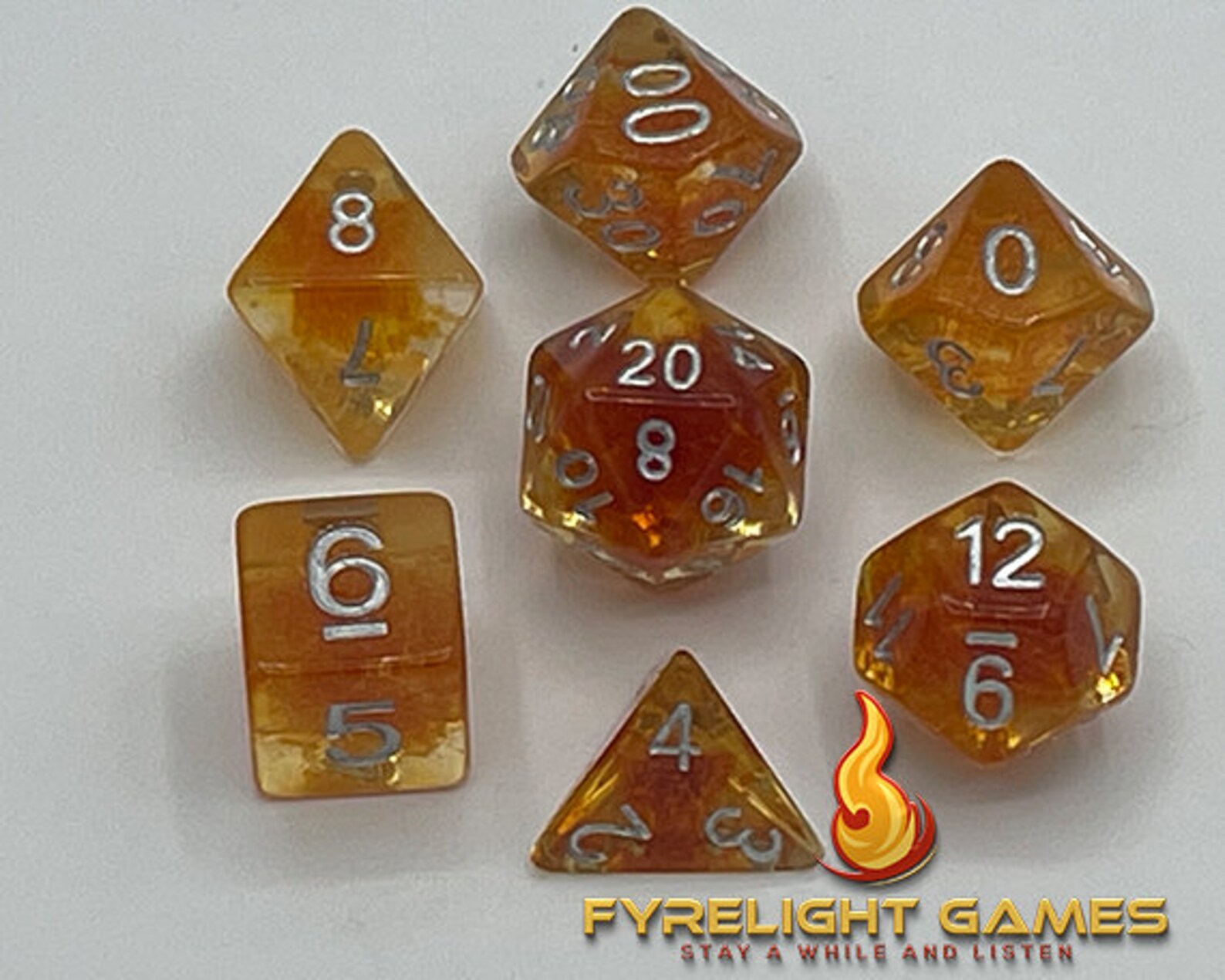 Fools Gold Dnd Dice Set for Dungeons and Dragons D20 Etsy