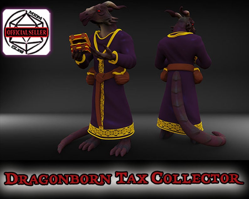 Dragonborn Tax Collector D&D 5e Townsfolk Collection Etsy