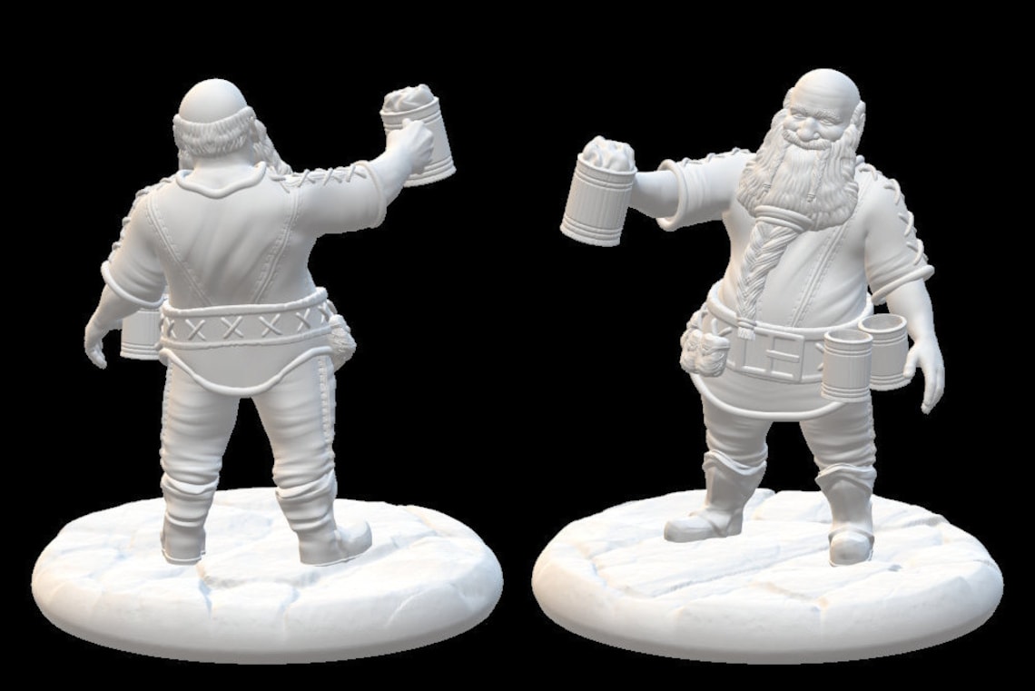 Dwarf Brewer D&D 5e Townsfolk Collection Wargaming Etsy