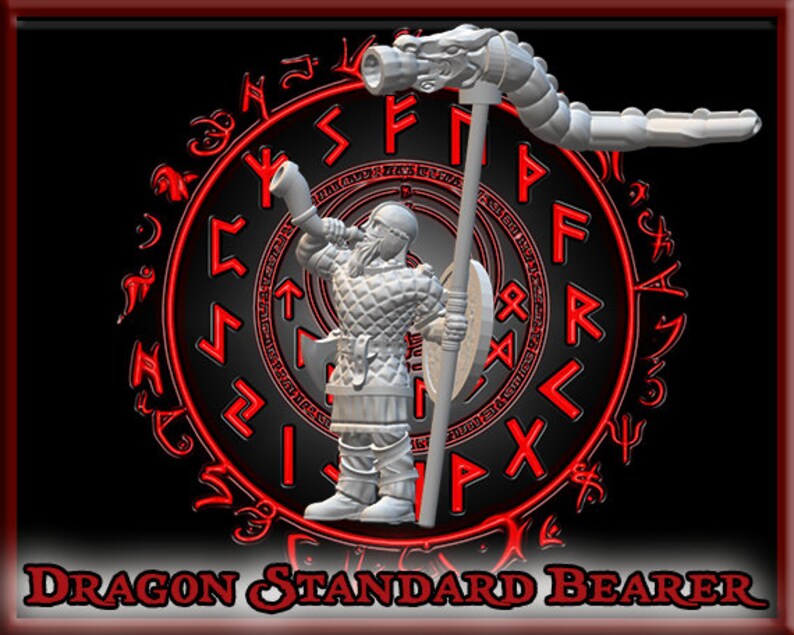 Dragon Standard Bearer D&D 5e Viking Legends Wargaming Etsy