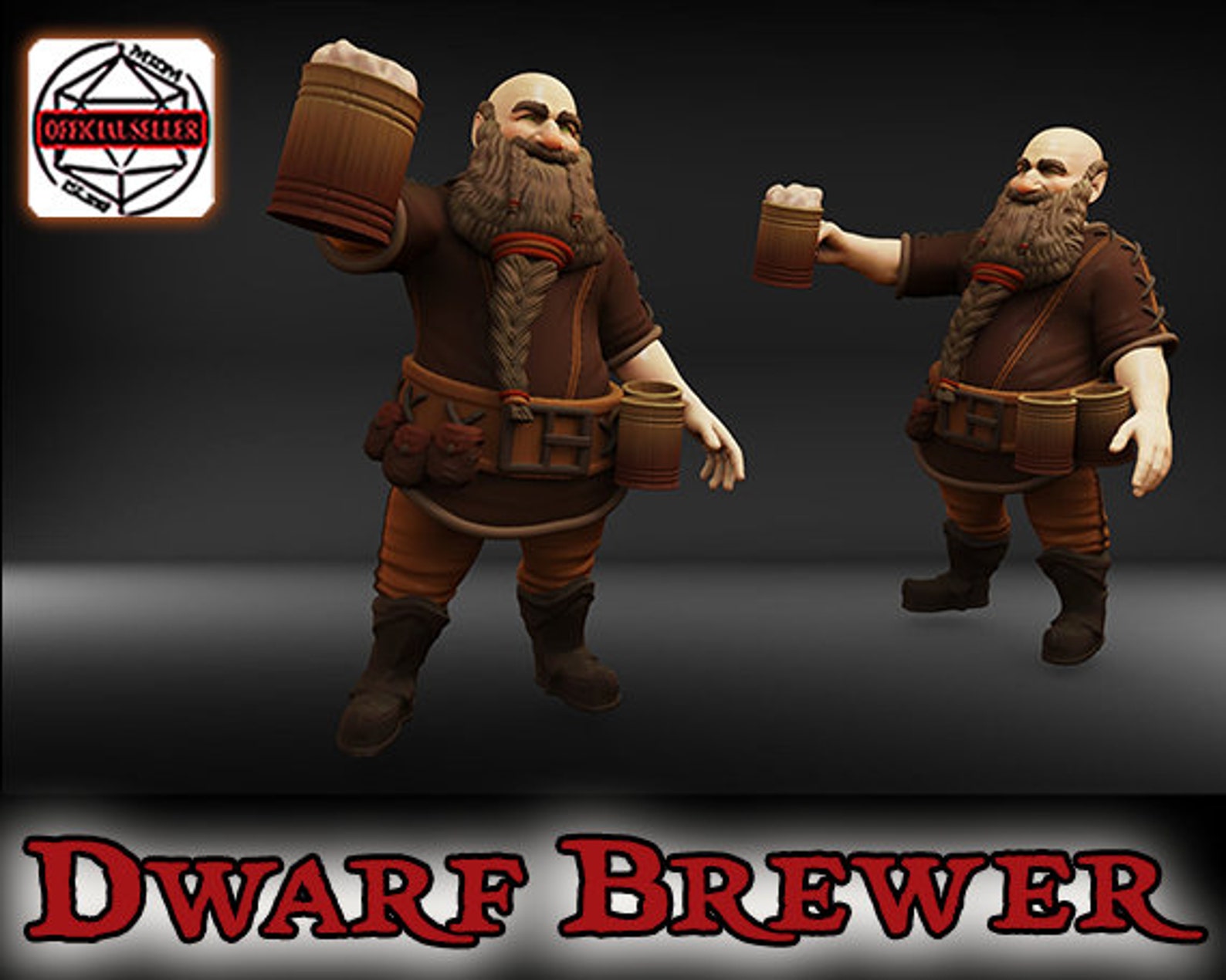 Dwarf Brewer D&D 5e Townsfolk Collection Wargaming Etsy