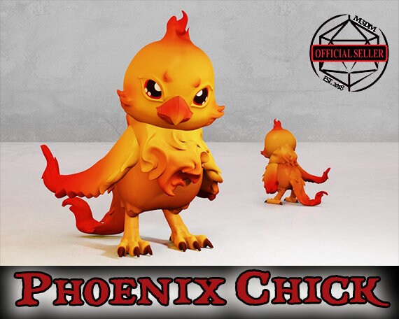 Phoenix Chick D D 5e Baby Beasts Kickstarter Wargaming Etsy