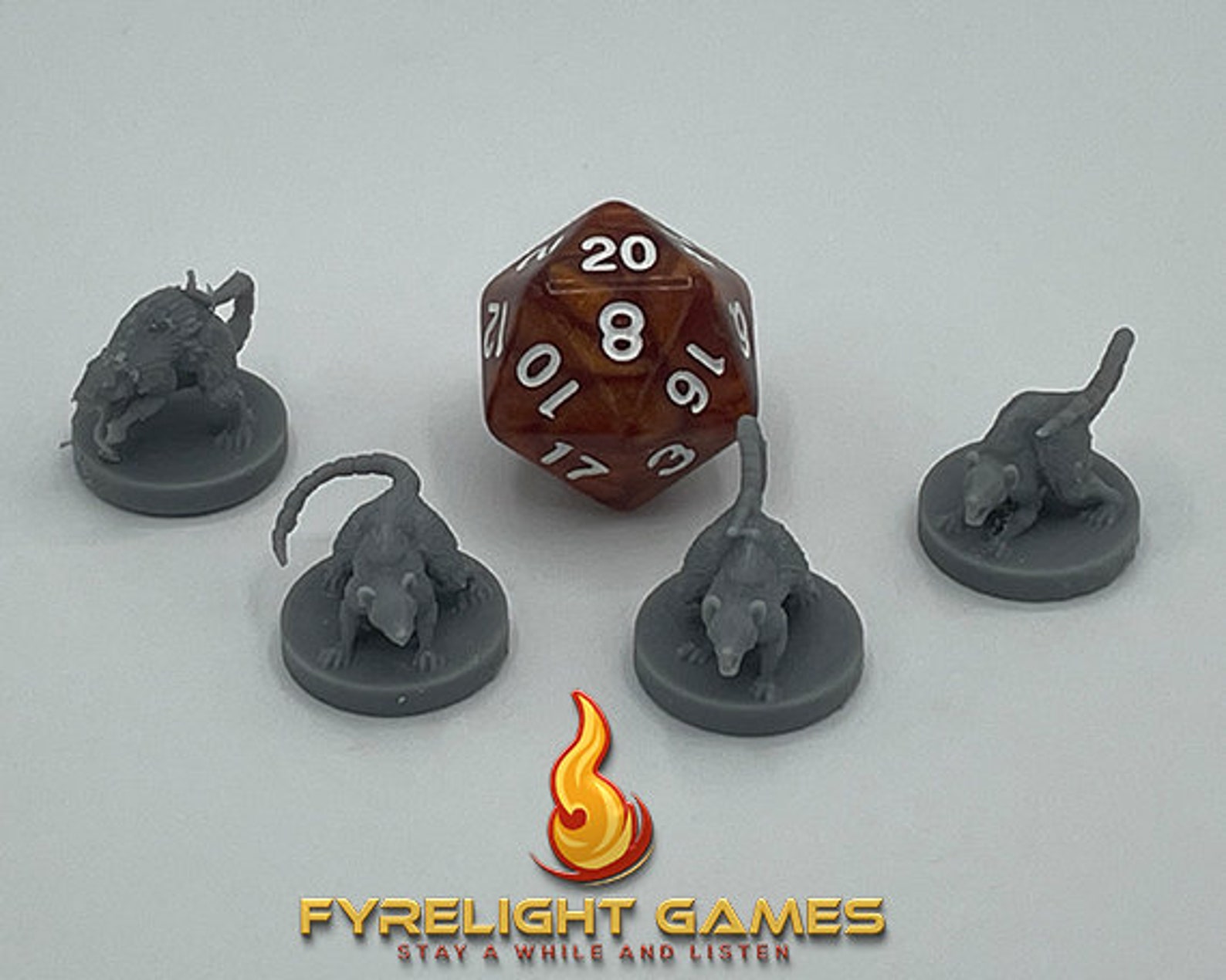 4 Pc Giant Rat Miniature Set D&amp;D 5e Rat Familiar Wild - Etsy